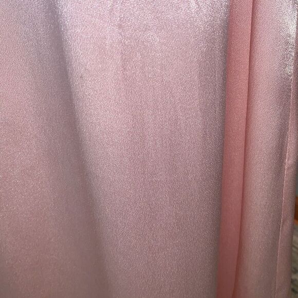 Vintage 60’s 70’s Pink Formal Maxi Dress with Sheer Floral Poncho Size Small - Picture 13 of 14